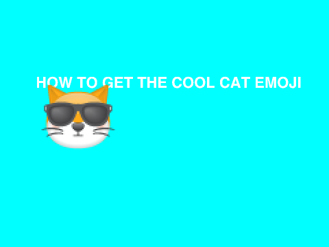 How to the cool cat emoji on scratch