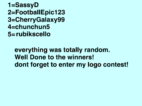 30 FOLLOWERS RAFFLE RESULTS!!!!!!!