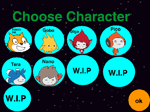 Mega Scratch Party!(Title Screen and Character Select Screen) *read notes*