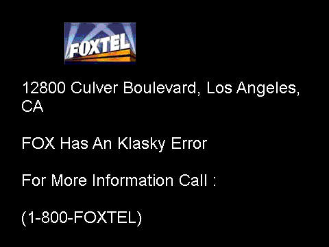 Klasky Csupo Robot logo 4000 Fox Error