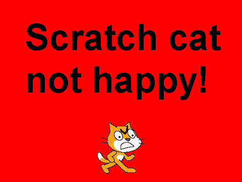 Scratch Cat Not Happy! (sign please)