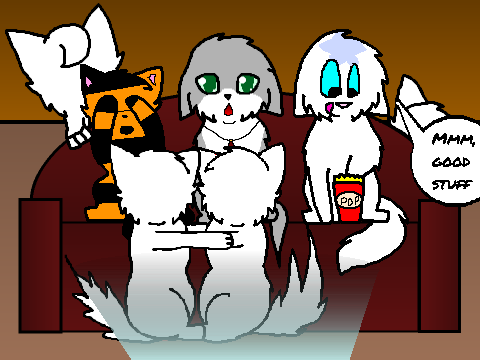  Add Yourself Watching a Horror Movie- foxfur