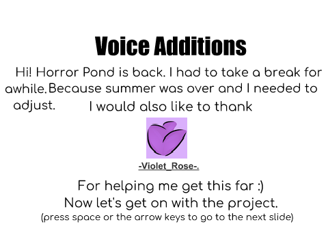 horror pond-voice additions
