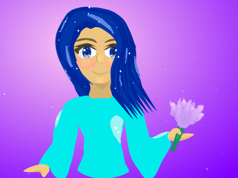 Blue Anime Girl