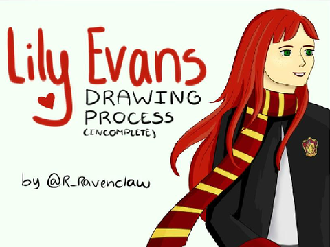 Lily Evans Drawing Process ~ HP Contest Entry