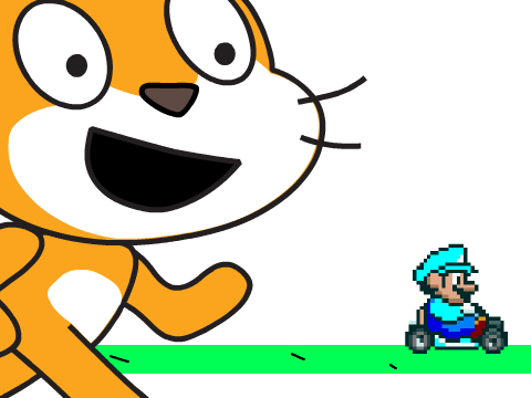 Add yourself running from scratch cat!