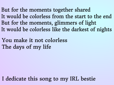 ❀ TUSC Entry | Colorless ❀