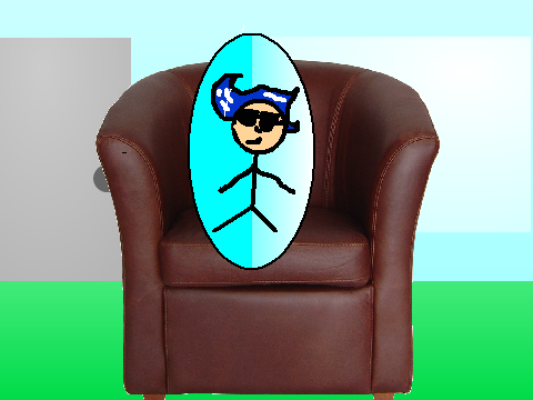Add yourself trying to seat the chair! 
