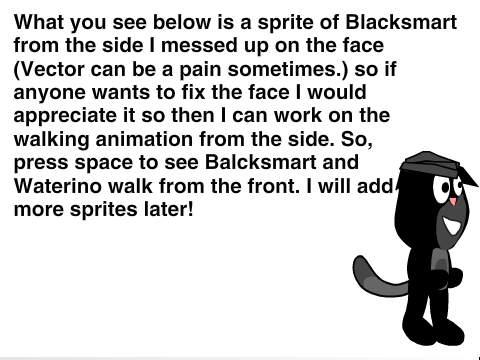 Blacksmart and Waterino sprites.