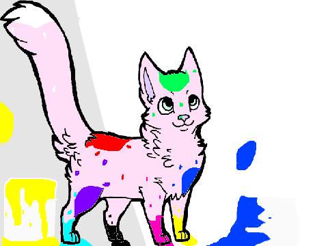 Cat Coloring Contest- My Entry- Pinky