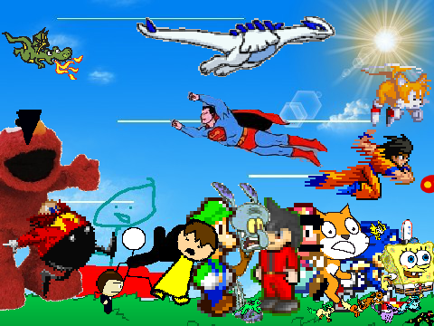 Add yourself running from elmo![1][1] remix remix