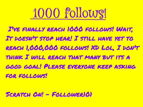 1000 follows!