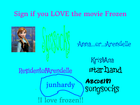 Sign if you LOVE Frozen SyNsOcKsReMiX