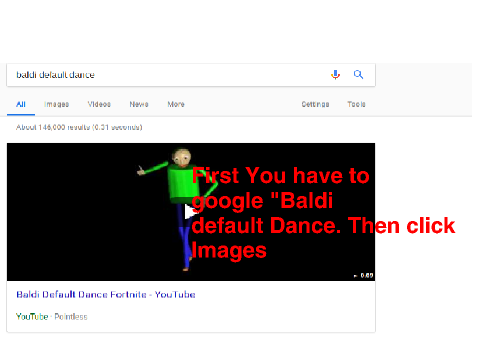 How to get a baldi default dance PFP!