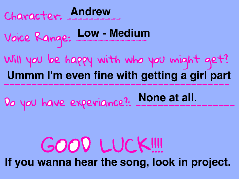 Audition for Andrew - Mermaid Story