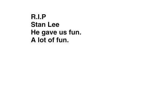 R.I.P Stan Lee