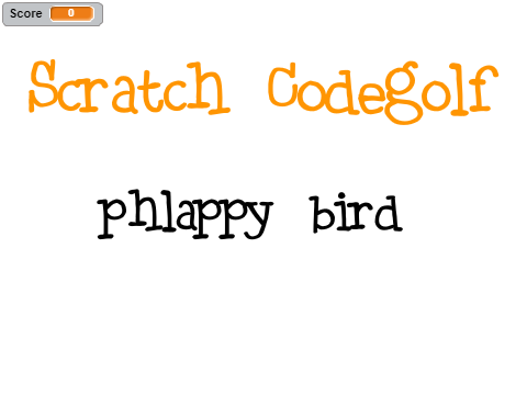 14B Codegolf Flappy Bird