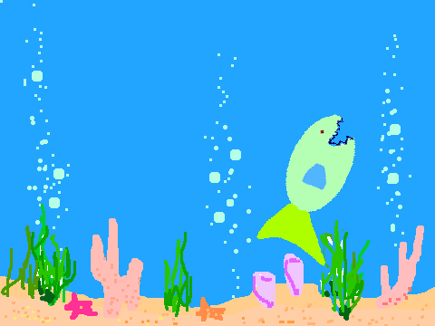 swim fishy swim