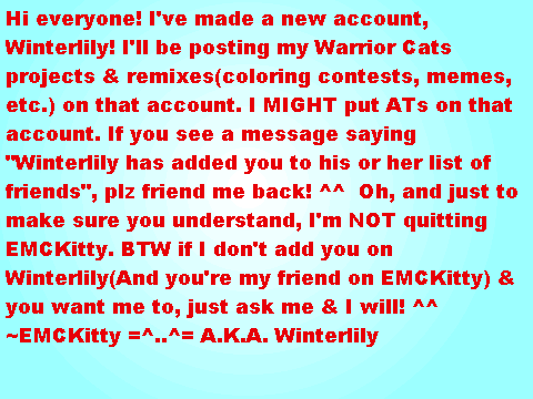 New Account!