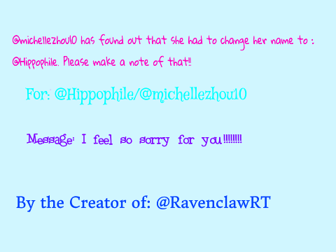 @michellezhou10's name change to@Hippophile