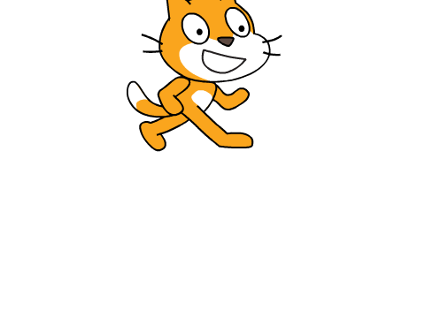 Scratch Cat on it's Invisible Trampoline