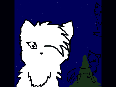A Moment After Twilight ( She-cat lineart)