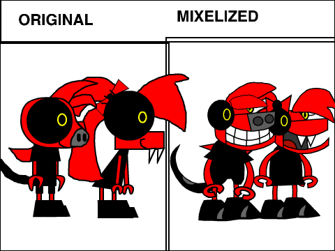 Don't use already-mixelized characters.