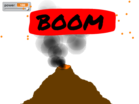 Volcano simulator