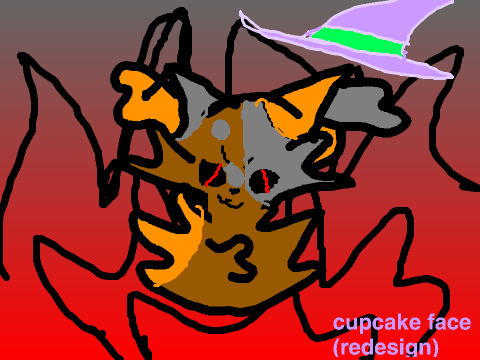 cupcake face redesign and new oc