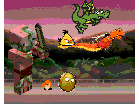 aDD YOURSELF RUNNING FROM A GIANT ZPIGMAN