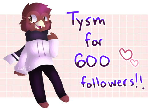 tysm for 600!!! <33