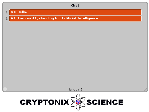 Artificial Intelligence by Cryptonix (Demo)