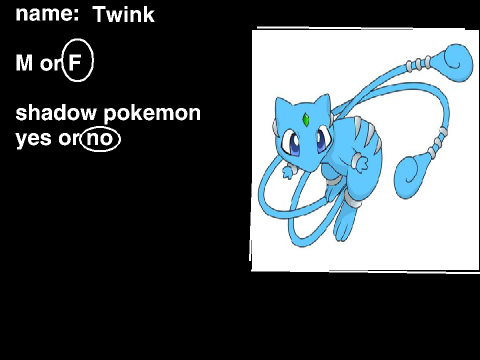 The unnamed pokemon RP Bio: Twink