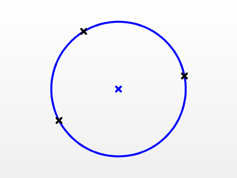 Constructing circles with 3 points