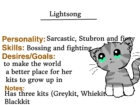 Warrior Cat Character Organizer remix