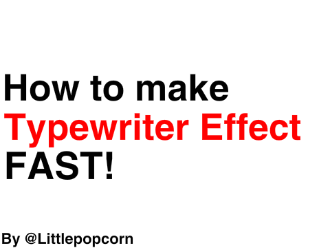 How To Make An Animated Typewriter Effect!
