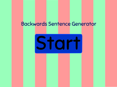 Backwards Sentence Generator