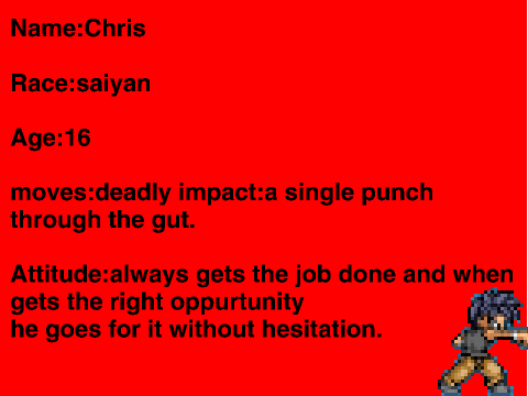 Chris's bio for sprite tournament