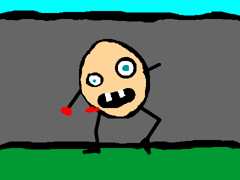 Potato man and the red cloth