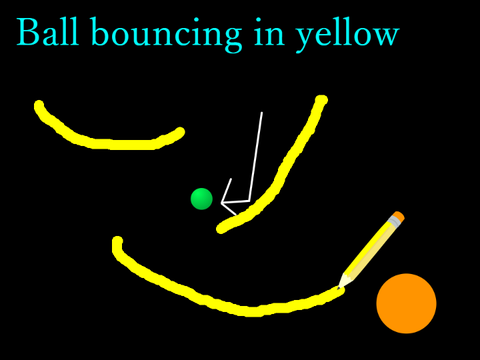 Bounce at  yellow boundary!