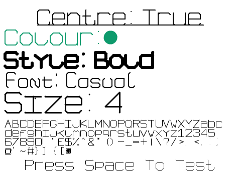 Line Text Renderer Test