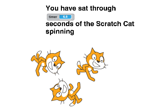 Scratch Cat Spins Forever