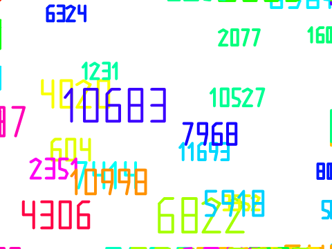 Pen Number Renderer