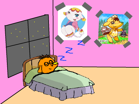 Sleeping in my bedroom