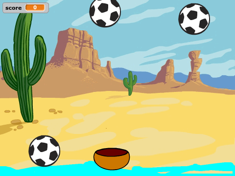 Catch the soccer ball.