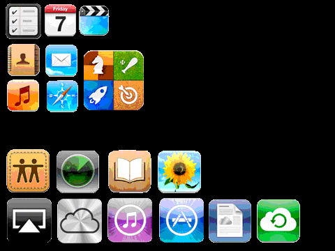 iOS: Free Icons Built-In Apps