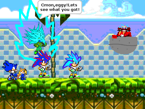 add your sonic person about to beat up eggman[1]