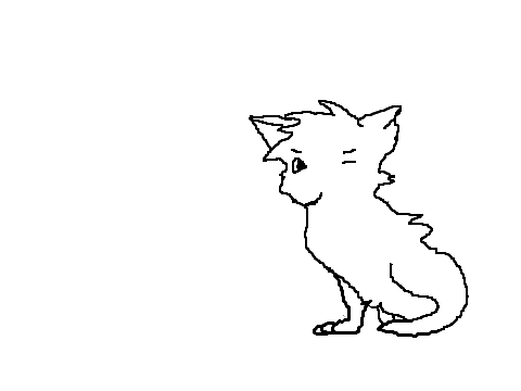 Free Sitting Cat Line art 