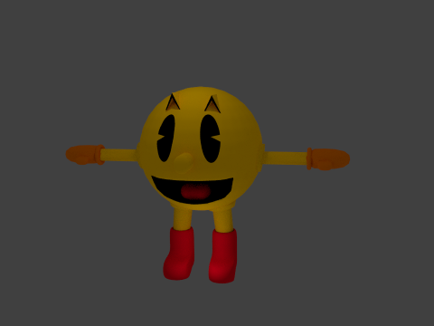 3d pac man animation