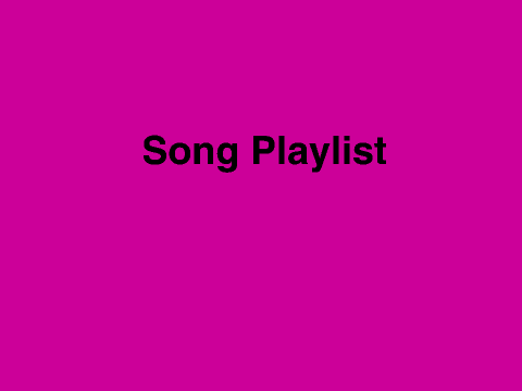 song playlist 2014